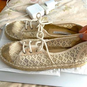 Diane Von Furstenberg Crochet Platform Espadrilles
